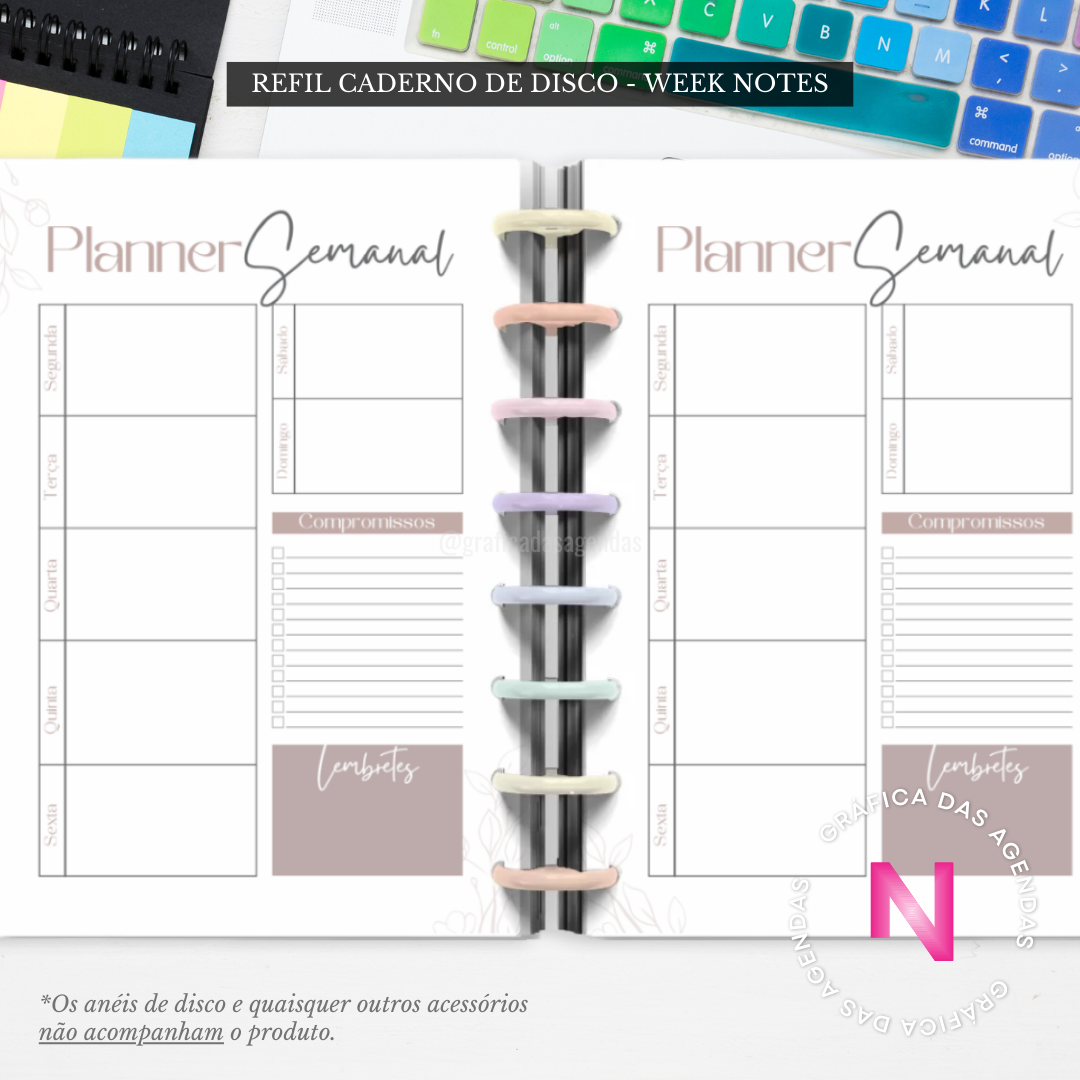 Week Notes - Refil Caderno de Disco